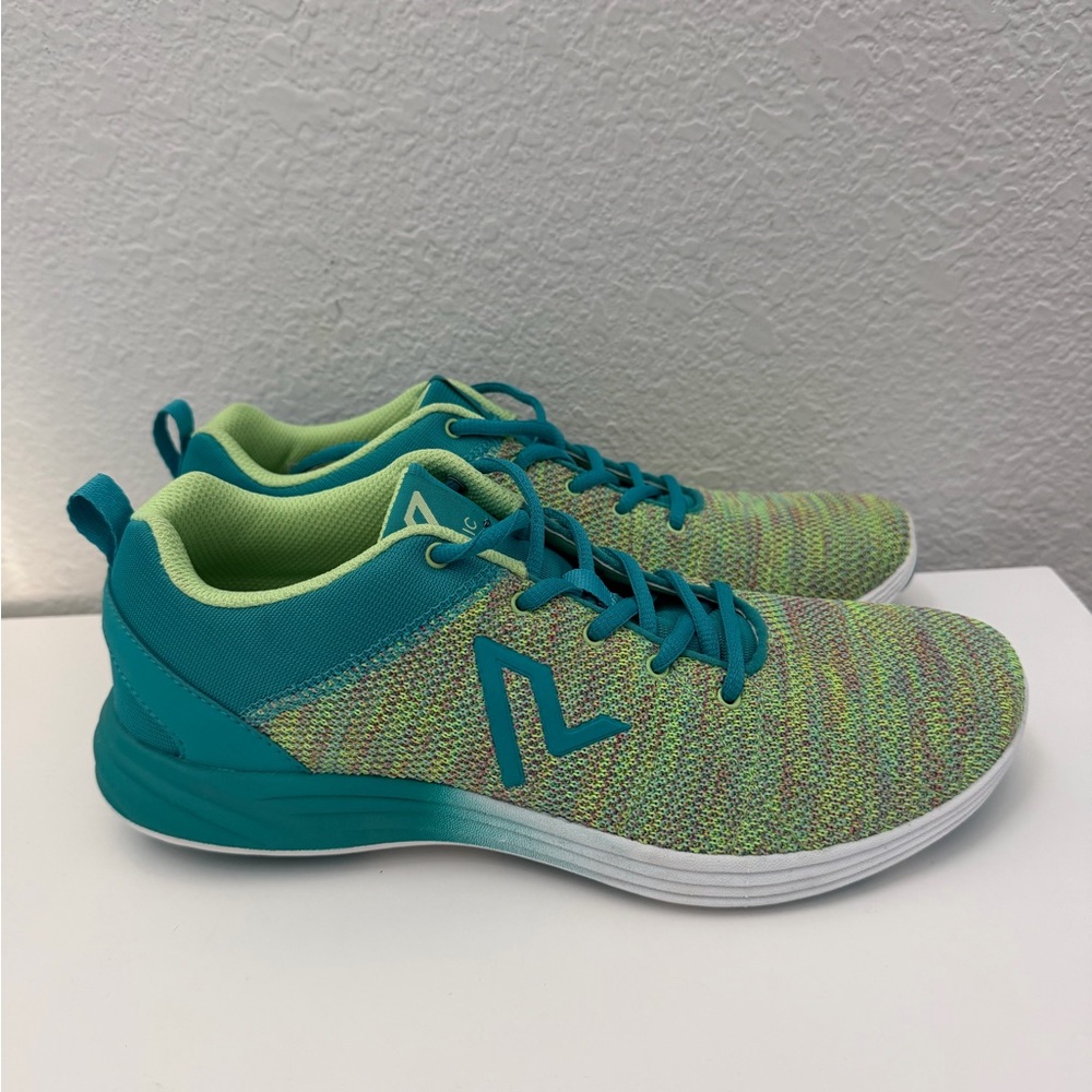 Vionic 335 Adley Women's Size 9.5 Turquoise Lime Green Athletic Walking Shoes